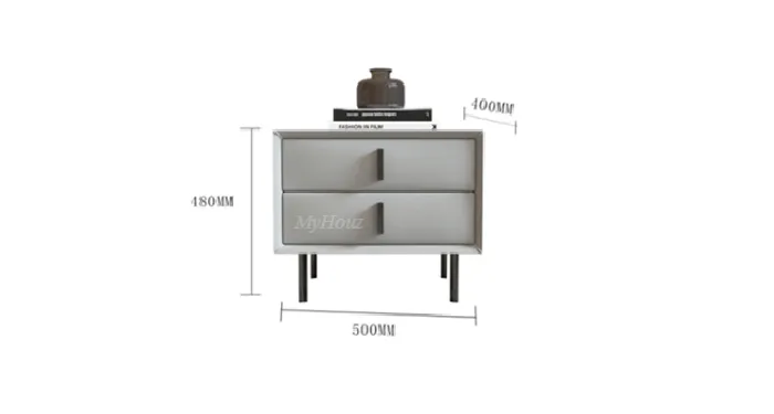 Modern Minimalism Light Grey Bedside Table IGBT-010 - Image 5