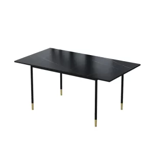 Light Luxury Sintered Stone Dining Table MLDT-057 & Dark Blue Dining Chair MLDC-007