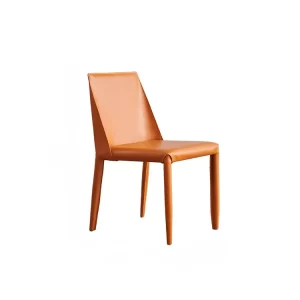 Italian Minimalist Saddle Leather Dining Chairs MLPC-008