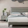 Modern Minimalism Leathaire Soft Bed ISB-023 & Bedside Table IB-014 (gray) - Image 4