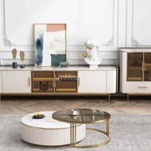 Light Luxury Sintered Stone TV Cabinet ITV-008 & Chest IC-003