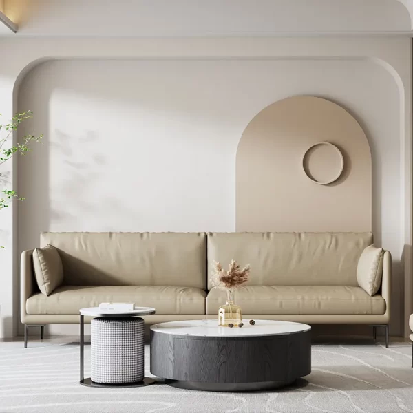 Simple Modern Leathaire Sofa IMLS-046 - Image 2