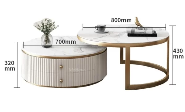 Light Luxury Sintered Stone Tea Table ITT-018 - Image 6